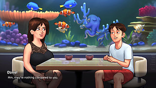 Summertime Saga - Busty Stepmother gets railed by a big dick after a beautiful date