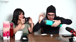 Hot Latina Selena Vega Gives Blowjob & Ball Licking with Sex Toy - Crazy Bedroom Fun