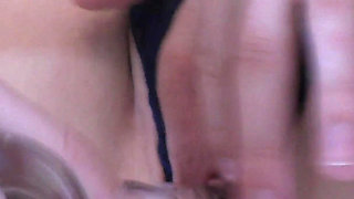 Makes Me Cum with a Big Glass Dildo