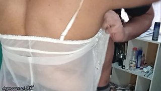 Big Ass Mature Woman in Lingerie and Heels Fucking Doggy Style