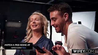 WIFEY Cute Blonde Hotwife Victoria Rey Gets Fucked Doggystyle While Holding Hubbys Hand