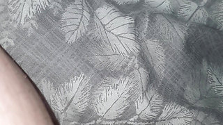 Step mom hand slip under blanket touching step son dick
