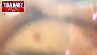 Tina Baby sucks cum out with legs up - Sri Lankan MILF blowjob