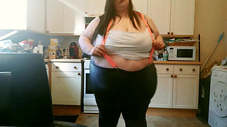 SSBBW BBW Kitchen Play in Sexy Tight Clothing Part 2