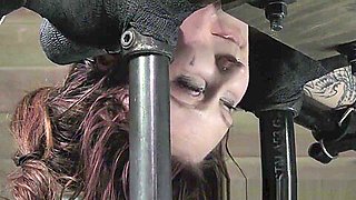 BDSM sub Mollie Rose getting whipped