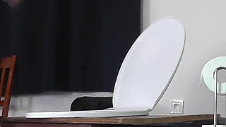 Amy Douxxx Peeing in a Human Toiletbox