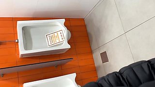 Publicl BJ & Fuck on Burguer King's Bathroom + Exhibitionism on the Street!