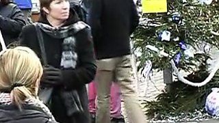Amateur princesses voyeur fucking in public place