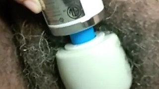 Stimulating My Clit Riding Big Dildo