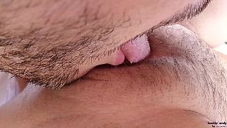 Extreme Close up Clitoris! Eating Squirting Unshaved Wet Pussy
