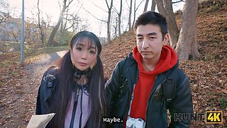 HUNT4K. Kawaii Japanese tourist with big boobs is sucking stranger s dick in the corner: Porn