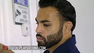 Derrick Ferrari searches Holly Hendrix & finds a glossy booty cork in her ass - digital playground