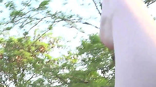 Messing with Pussy in the Car - Tits, Legs, Public