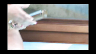 Very Beautiful Sexy MILF with Big Tits Masturbates Her Pussy with a Dildo in the Pool