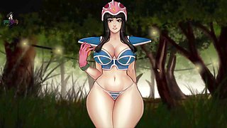 Chichi hentai, public, anime