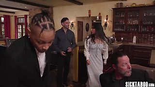Big Ass Latina MILF Penelope Woods Takes Huge Cocks in Rough Gangbang