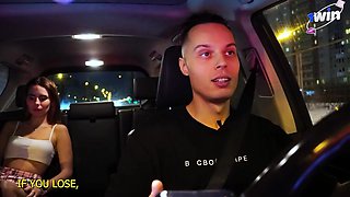 Daring beauty captivates with kinky taxi passion in thrilling fetish ride