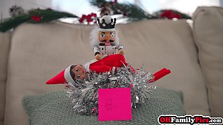 Stepsister surprised big knob stepbro