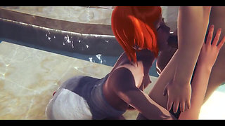Hentai - Gwen Hard Sex in a Bath - Japanese Asian Manga Anime Game Porn