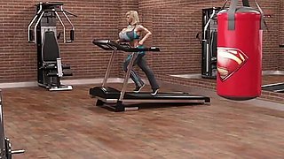 Amazing MILF Gets Help From a Stud at the Gym
