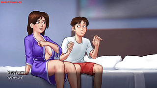 Naughty Dude Hits The Spot With His Hot Sexy Landlady MILF During Sensual Massage -  Summertime Saga 05