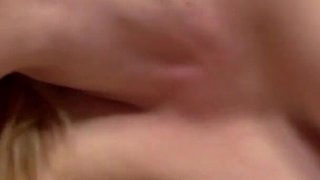 Sexy babe with big ass and boobs gets sprayed in her mouth