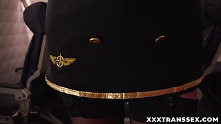 TS Ariel Demure deepthroated and anal plowed by Codi Vore and Jay Tee