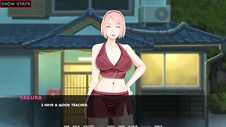 Game show with Hinata from Naruto gives a hot instructing session
