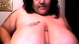 Anastasia Vanderbust Plays with her Big Tits Solo on Webcam