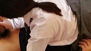 Extremely shy Japanese college girls gets fucked and creampied