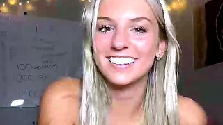 blonde teen pregnant girl has her pussy masturbated