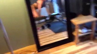 oiled blonde fucked after workout