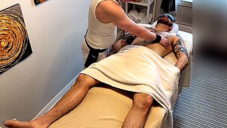 Straight ginger dude Nick Nivero gets seduced by a gay masseuse during his massage