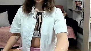 Blonde tight pussy babe solo toy fun in glamour masturbation