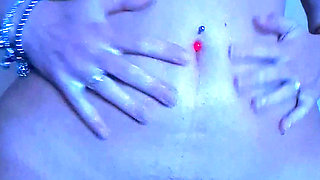 Demona gives herself cream and spreads her legs to show us her hairy pussy