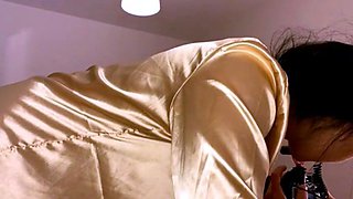 Busty brunette slut enjoys extreme amateur pov blowjob