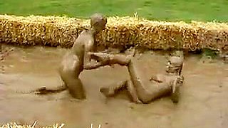 Big Boob Naked Mud Wrestling