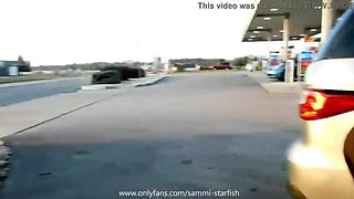 Hot MILF Sammi Starfish Flashes Her See-Through Thong at the Mall - Public Whaletail Action