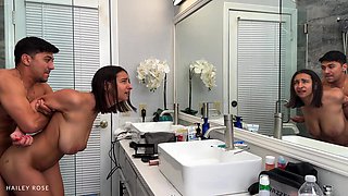 Free Use My Step Sis While She's Doing Her Makeup - Hailey Rose