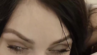 Katy Rose strips and sucks BBC