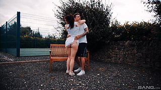 Sexy Buxom Redhead MILF Laura Lion Indulges In Wild Outdoor Sex With Her Tennis Coach