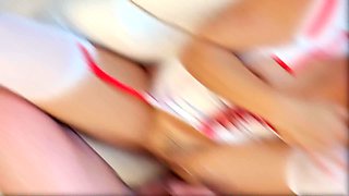 Hot busty Nurse in stockings healed me with her unshaved pussy