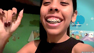 Latino Boyfriend Tied and Taped: Diana’s Kinky Blowjob Challenge