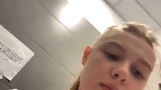 Hard Masturbating in the Gym