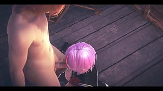 Hentai Uncensored - Tanami Blowjob and Fucked in a Tavern - Japanese Asian Manga Anime Game Porn