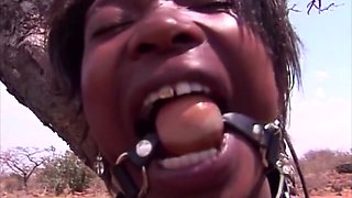 African MILF Fulfils Fantasy Of Outdoor Punishment Wearing A Mexican Luchador Mask