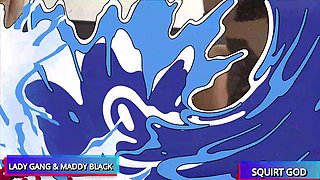 Maddy Black and Lady Gang's Bed Drenched in Squirt Juices!