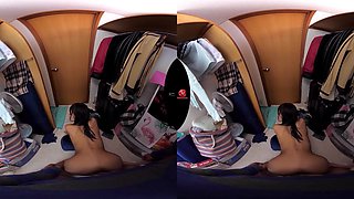Nude asian babe VR porn video