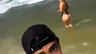 Teen brunette masturbating on public dirt road