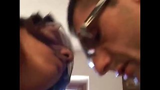 Hairy Teen Brunette Stepsister Gets Vicious 69 In Kitchen While Parents Are Home